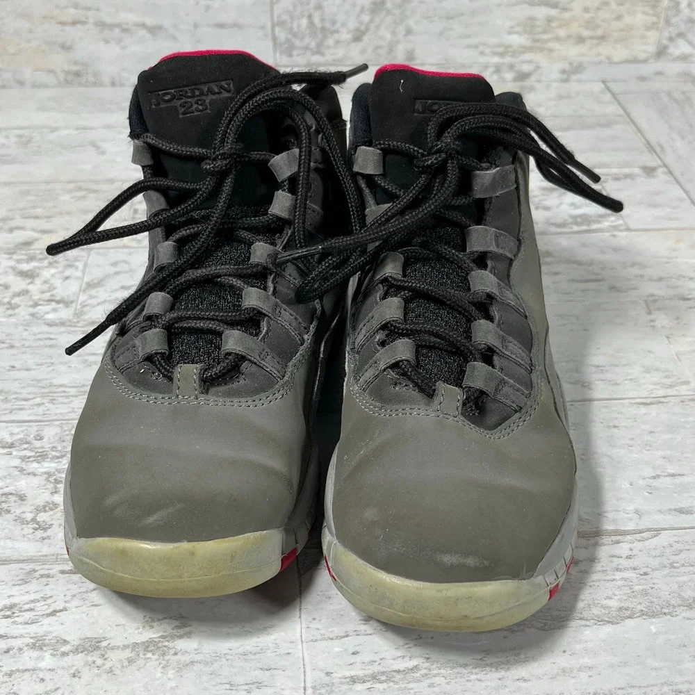 Nike Jordan 10 Retro Shoes Boys Size 2Y Smoke‎ Gray Rush Pink 487212-006